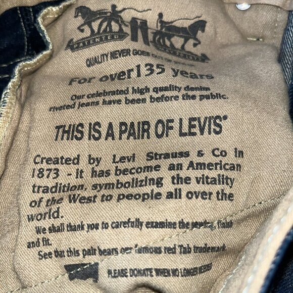 Levi's 511 Rare White Label Denim Jeans Men's Size 38 Altered Hem Silver Rivets - Picture 12 of 12